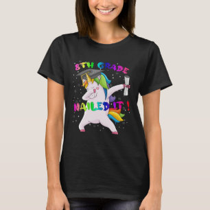 Camiseta Dab Unicorn Octavo Grado Graduación Gorra Clavado