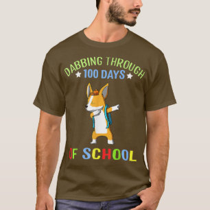 Camiseta Dabbing 100 Días Escolares De Cachorros De Perro C