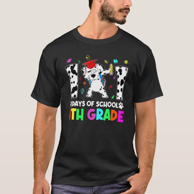 Camiseta Dabbing 101 Days School 4TH Grade Student Teacher  (Anverso)