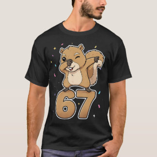 Camiseta Dabbing 67 Ardilla 67 Divertido Seis Siete Gen Z
