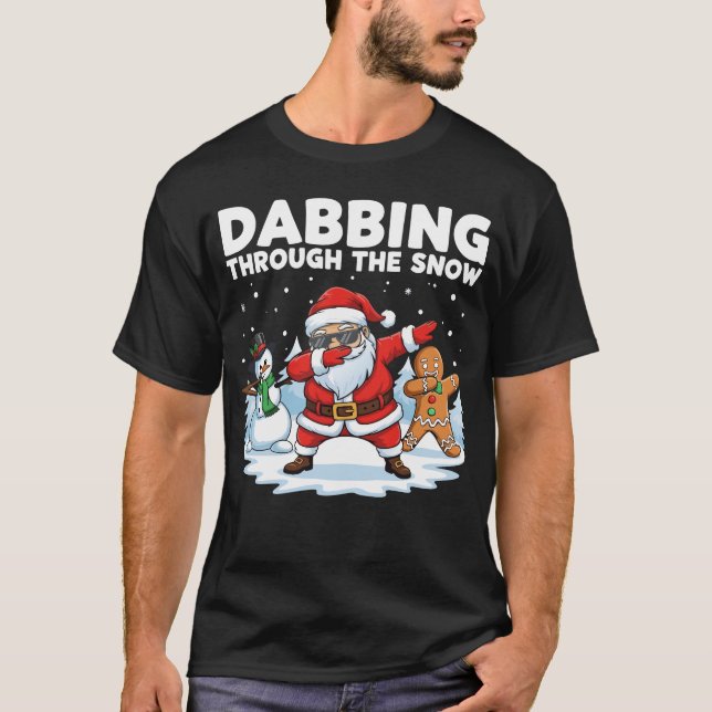 Camiseta Dabbing a través de la nieve (Anverso)