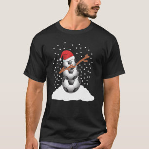 Camiseta Dabbing A Través De La Nieve Snowman De La Bola De