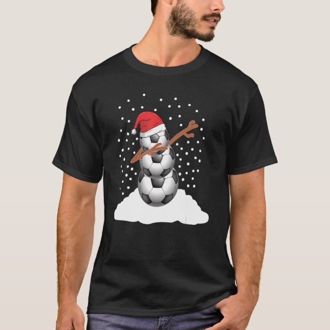 Camiseta Dabbing A Través De La Nieve Snowman De La Bola De (Anverso)