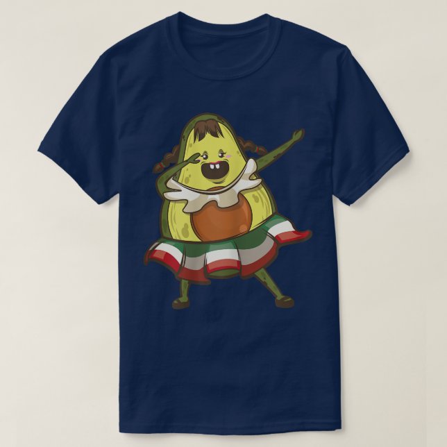 Camiseta Dabbing Aguacado Chica Cinco De Mayo (Diseño del anverso)