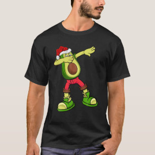 Camiseta Dabbing Aguacado Xmas Funny Santa Hat Aguacate Chr