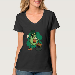Camiseta Dabbing Aguacate Leprechaun Pot De Oro San Patrici