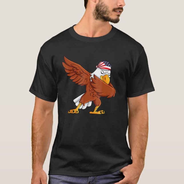 Camiseta Dabbing American Bald Eagle 4 De Julio Dab Boys G (Anverso)