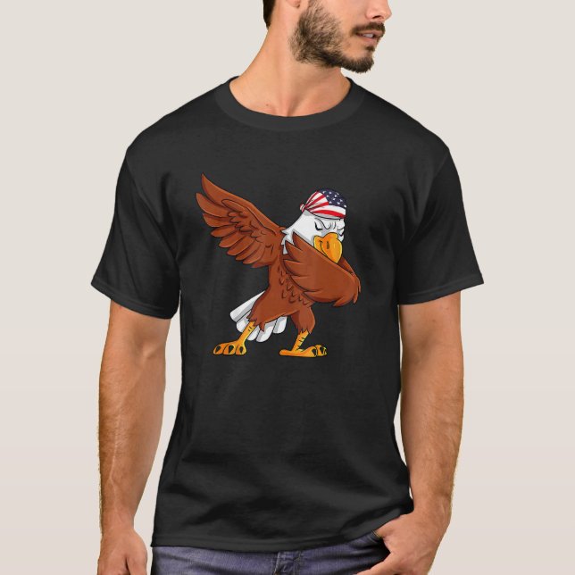 Camiseta Dabbing American Bald Eagle 4 De Julio Dab Boys G (Anverso)