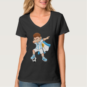 Camiseta Dabbing Argentina Niño Bandera de Fútbol Argentina