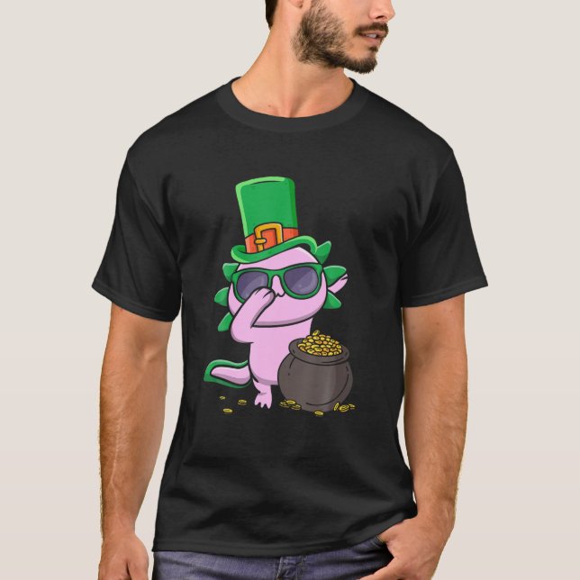 Camiseta Dabbing Axolotl As Leprechaun Dab | St Patricks Da (Anverso)