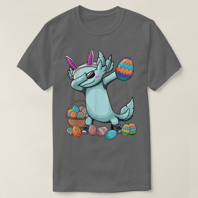 Camiseta Dabbing Axolotl Día de Pascua Huevos niños niños C (Diseño del anverso)