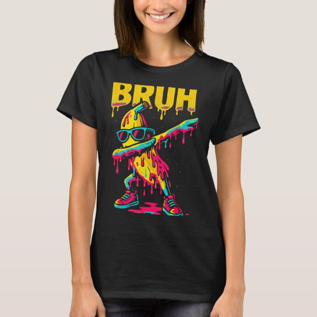 Camiseta Dabbing Banana Bruh Drip Ice Cream Banana Youth Bo (Anverso)