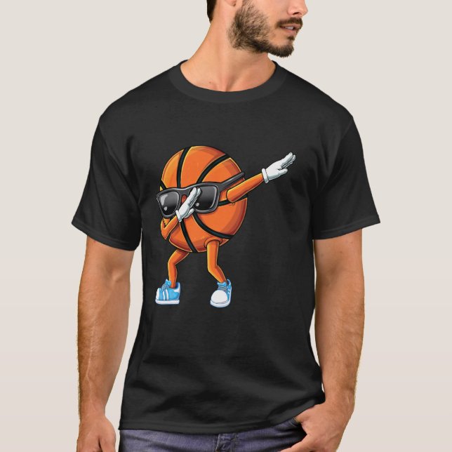Camiseta Dabbing Basketball Gafas de sol Ball Gráfica Funny (Anverso)