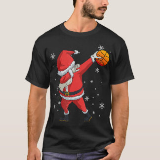 Camiseta Dabbing Basketball Navidades Santa Claus regalo