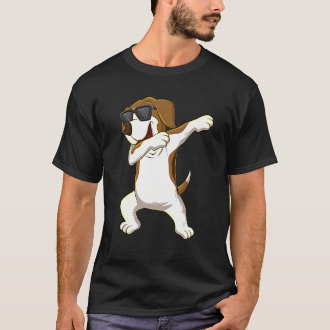 Camiseta Dabbing Beagle con gafas de sol Dab Dance Chicas (Anverso)