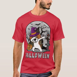 Camiseta Dabbing Beagle Dog Witch Hat Funny Dog Halloween C