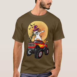 Camiseta Dabbing Beagle Dog Witch Hat Monster Truck Funny H