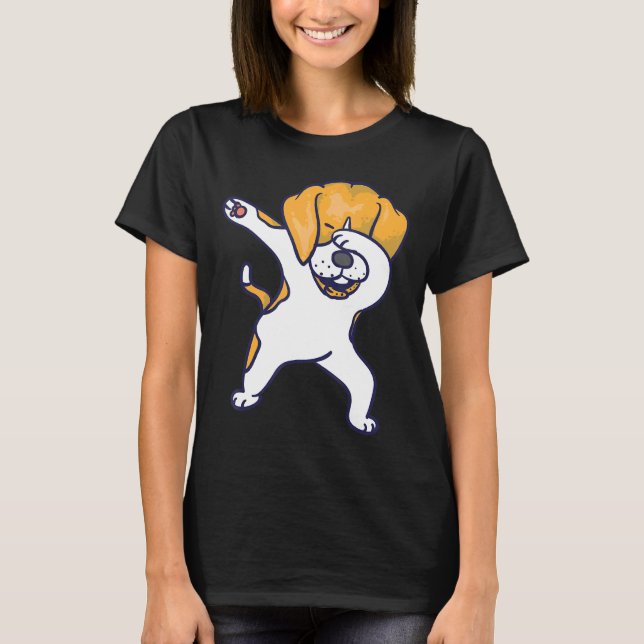 Camiseta Dabbing Beagle Guay Groovy I Love Dab Dogs (Anverso)