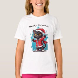 Camiseta Dabbing Black Cat: Festividades de los Navidades M