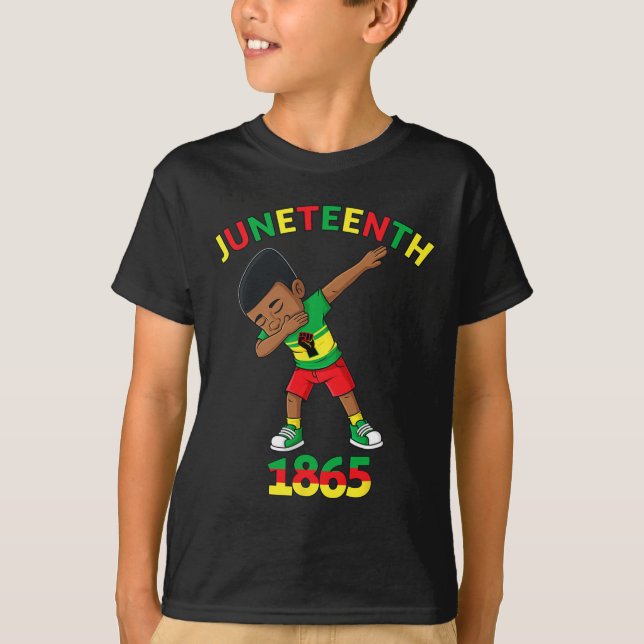 Camiseta Dabbing Black King Junet1865 Cajeros de piel marró (Anverso)