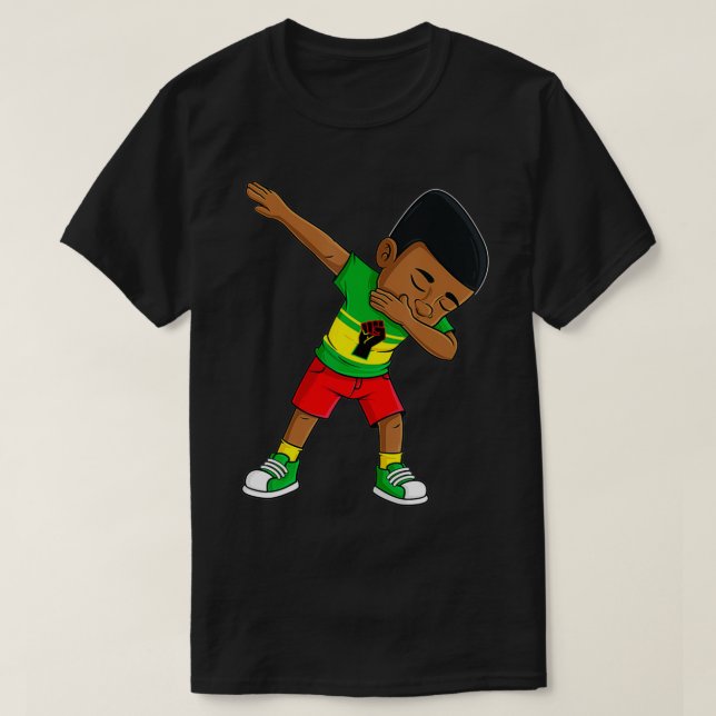 Camiseta Dabbing Black King Junetdecis Brown Skys Niños (Diseño del anverso)