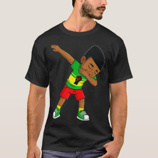 Camiseta Dabbing Black King Junetdecis Brown Skys Niños