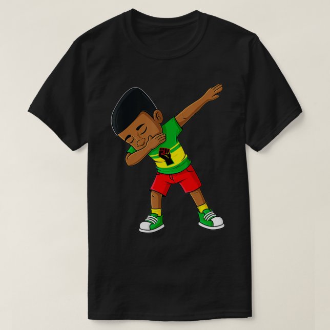 Camiseta Dabbing Black King Junetdecis Brown Skys Niños (Diseño del anverso)