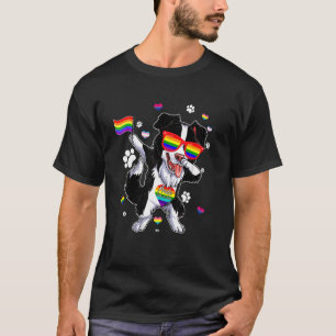 Camiseta Dabbing Border Collie Dog Lgbt Q Gay Pride Mes L