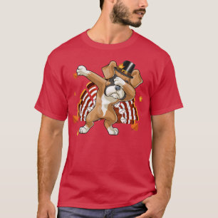 Camiseta Dabbing Boxer Dog Día de Acción de Gracias Peregri