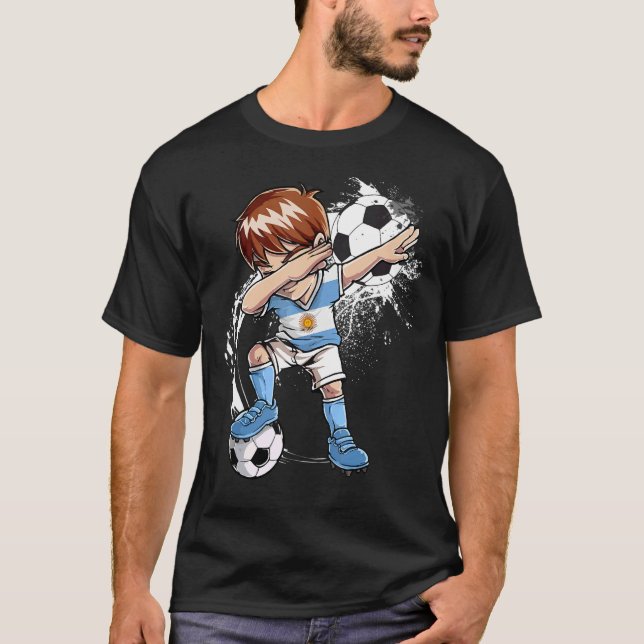 Camiseta Dabbing Boy Argentina Soccer Team World Soccer (Anverso)