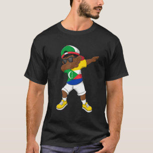 Camiseta Dabbing Boy Bandera de Comoros Niños Dab Dance