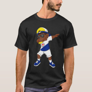Camiseta Dabbing Boy Caribbean Bandera Neerlandesa Niños Da