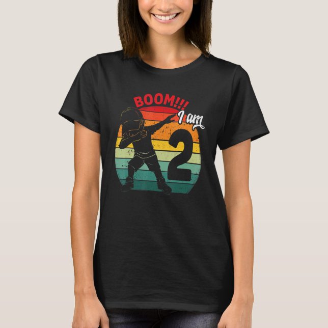 Camiseta Dabbing Boy twoth 2ª fiesta de cumpleaños 2 dos añ (Anverso)
