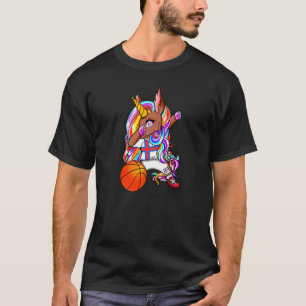 Camiseta Dabbing Brown Skin Unicorn Islas Feroe Basketbal