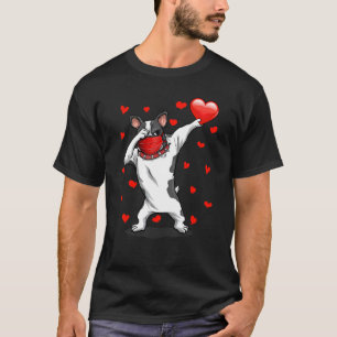 Camiseta Dabbing Bulldog Face Mask Dab Dance Funny Valentin