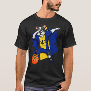 Camiseta Dabbing Bulldog francés Barbados Básquetbol Fan Je