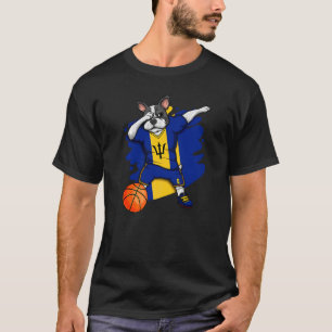 Camiseta Dabbing Bulldog francés Barbados Básquetbol Fan Je