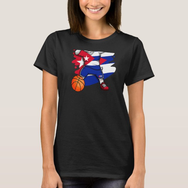 Camiseta Dabbing Bulldog francés Cuba Ventilador de balonce (Anverso)