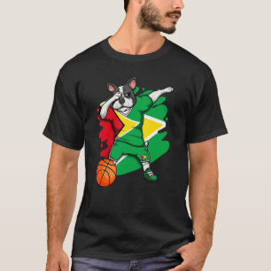 Camiseta Dabbing Bulldog francés Guyana Ventilador de balon