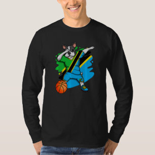 Camiseta Dabbing Bulldog francés Tanzania Básquetbol Fan Je