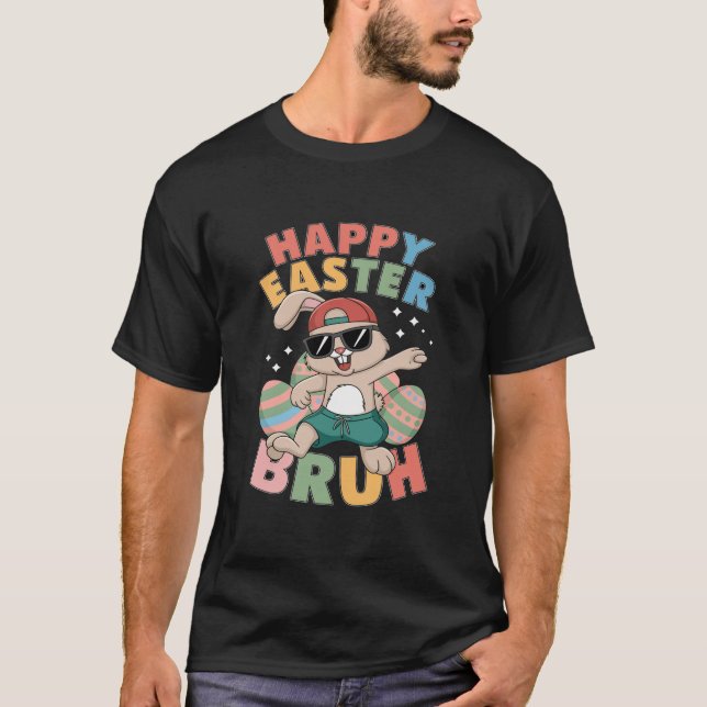 Camiseta Dabbing Bunny Easter Bruh (Anverso)