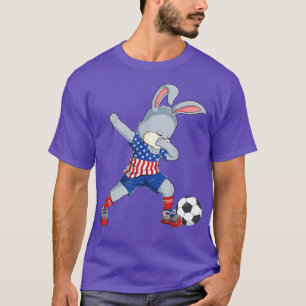 Camiseta Dabbing Bunny Easter Day Futbol Feliz Easter Boys