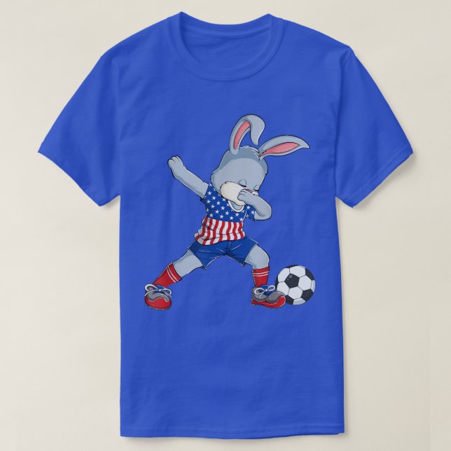 Camiseta Dabbing Bunny Easter Day Futbol Feliz Easter Boys (Diseño del anverso)