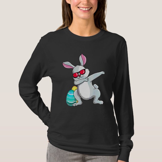 Camiseta Dabbing Bunny Easter Day Rabbit Eggings Hunting Da (Anverso)