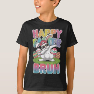 Camiseta Dabbing Bunny Feliz Pascua Bruh, gracioso Chica Ki