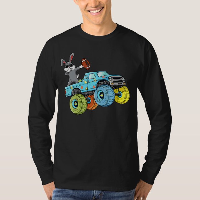Camiseta Dabbing Bunny Happy Easter Monster Truck  Kids Boy (Anverso)