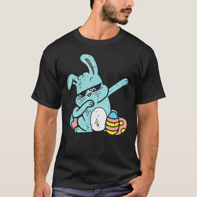 Camiseta Dabbing Bunny Rabbit Egg Hung Easter (Anverso)