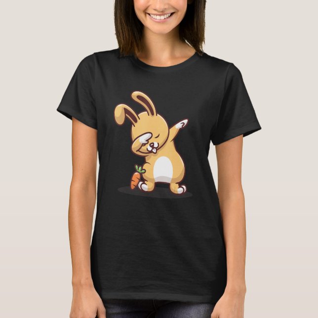 Camiseta Dabbing Bunny with carrot (Anverso)