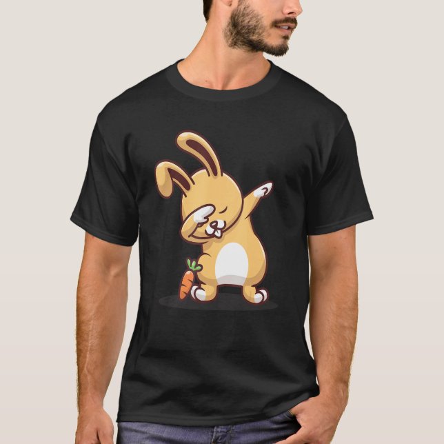 Camiseta Dabbing Bunny with carrot (Anverso)