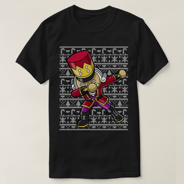 Camiseta Dabbing Cascanueces Navidad Fea (Diseño del anverso)